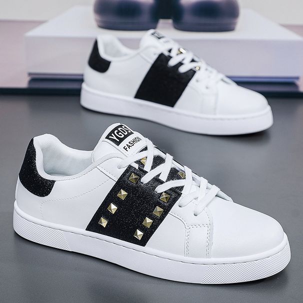 Rivet Sequin Brand Versatile Breathable Sneakers Four Seasons Casual Fashion Trendy Sports Student Men's Shoes_vogvips.com