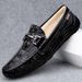 Live Streaming Size 45 46 47 Crocodile Patterned Bean True Cow Soft Soles Men With One Step Of Lefu Shoes For Business_vogvips.com