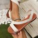 2025 Summer New European And American Style Cross-Strap Flat With Metal Ring Buckle Fashionable Plus Size Sandals_vogvips.com