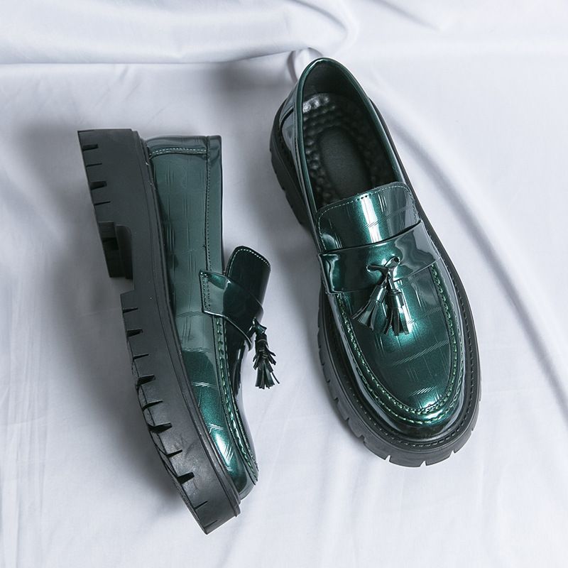 Loafers Men Trendy High-end Business Casual Genuine Leather Slip-on British Style Men's Shoes_vogvips.com
