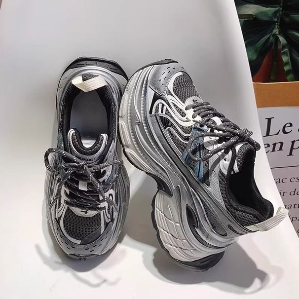 Women's Casual Sneakers With 7cm Platform Height - Retro Chunky Dad Shoes For Spring & Fall, Lightweight & Comfortable, Breathable Upper, Rubber Sole_vogvips.com