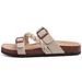 Shevalues Leisure Women's Cork Footbed Sandals With Arch Support Slip-On Brand Lady Sandals With Double Buckle Summer New Sandal_vogvips.com
