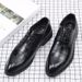 Spring/Summer Leisure Korean Style British Business Dress Black Pointed Leather Men's Fashion Wedding Shoes_vogvips.com