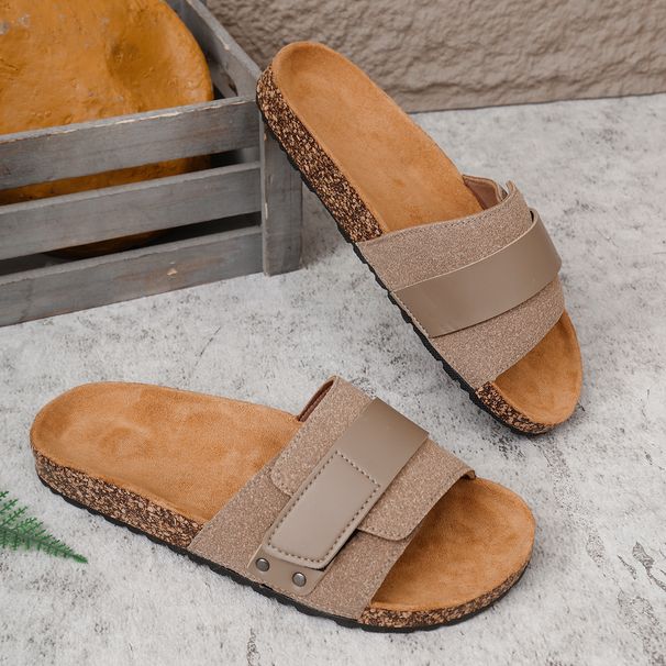 Men's One-Strap Sandals: Waterproof, Anti-Slip, Thick-Soled, Wear-Resistant, Soft-Soled, Comfortable, Everyday Slip-On Sandals._vogvips.com