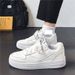 Men's Casual Sneakers Breathable Round Toe White Shoes For Summer And Fall Fashion Lightweight Comfortable Walking Shoes Men's Shoes For Autumn_vogvips.com