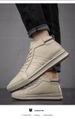 Invisible Mid-top Heightening Shoes Men's Breathable British Style Soft Sole Inner Heightening Men's Shoes Sports And Leisure Board Shoes_vogvips.com
