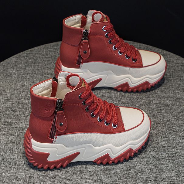677 7CM Height-Increasing Genuine Leather Dad For Women, 2026 Spring New Versatile Korean Style Thick-Soled Platform_vogvips.com
