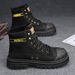 Martin High Top 2024 Summer Non-Slip Wear-Resistant Thick Sole Lightweight Trendy Boots Men's Workwear Versatile_vogvips.com