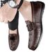 American Genuine Leather Crocodile Pattern Loafers Men's British Business Casual Slip-On Driving Shoes_vogvips.com