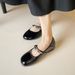 Silver Inner Height Increase Mary Jane Shoes Women's Autumn Not Tired Feet French Round Head Ballet Single Shoes Women_vogvips.com