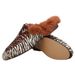 Piergitar Tiger Patterned Cow Hair Men's Mules With Rabbit Fur For Party Wear Handmade Male Classic Smoking Slippers_vogvips.com