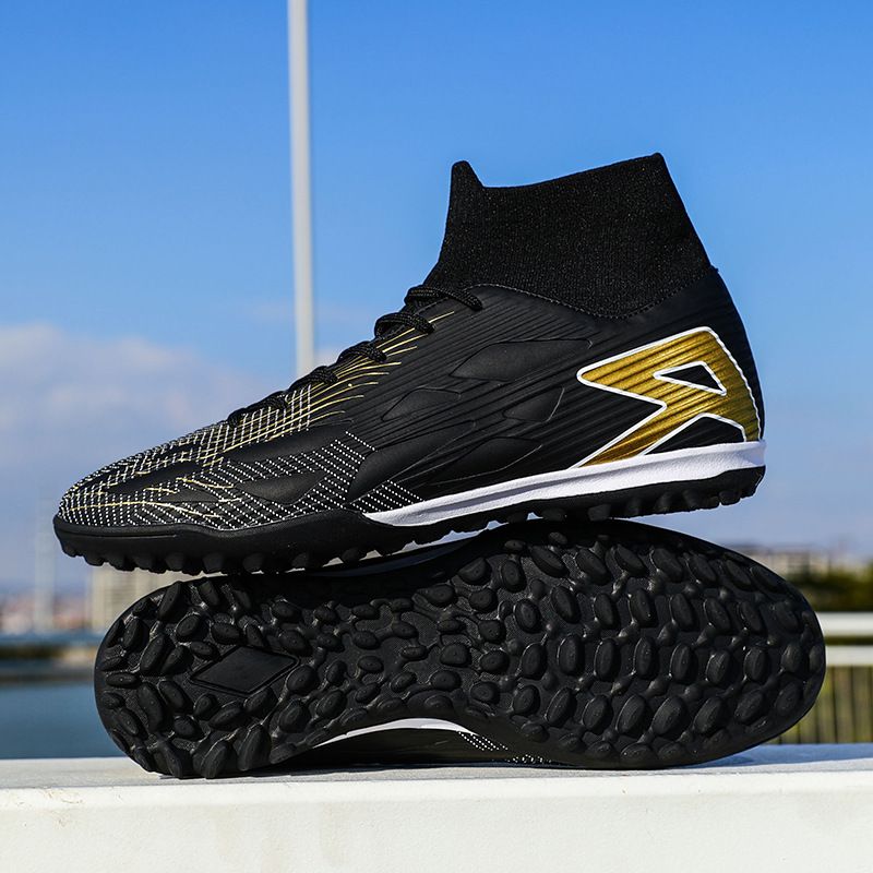 New broken spike football shoes for men high top adult plus size youth training spike sneakers_vogvips.com