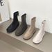Black Designer Boots Women's Casual Canvas Shoes - Comfortable, Wear-Resisting Outdoor Footwear_vogvips.com