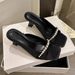 Women's Vintage Heels – European Style Open-Toe Sandals With Crystals (Elegant Block Heel Slippers)_vogvips.com