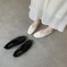 Retro-style Shallow Flat Women, Suitable For Commuting, With Bow Detail, Ballet Shoes, Leather, Soft Sole, Granny Shoes_vogvips.com