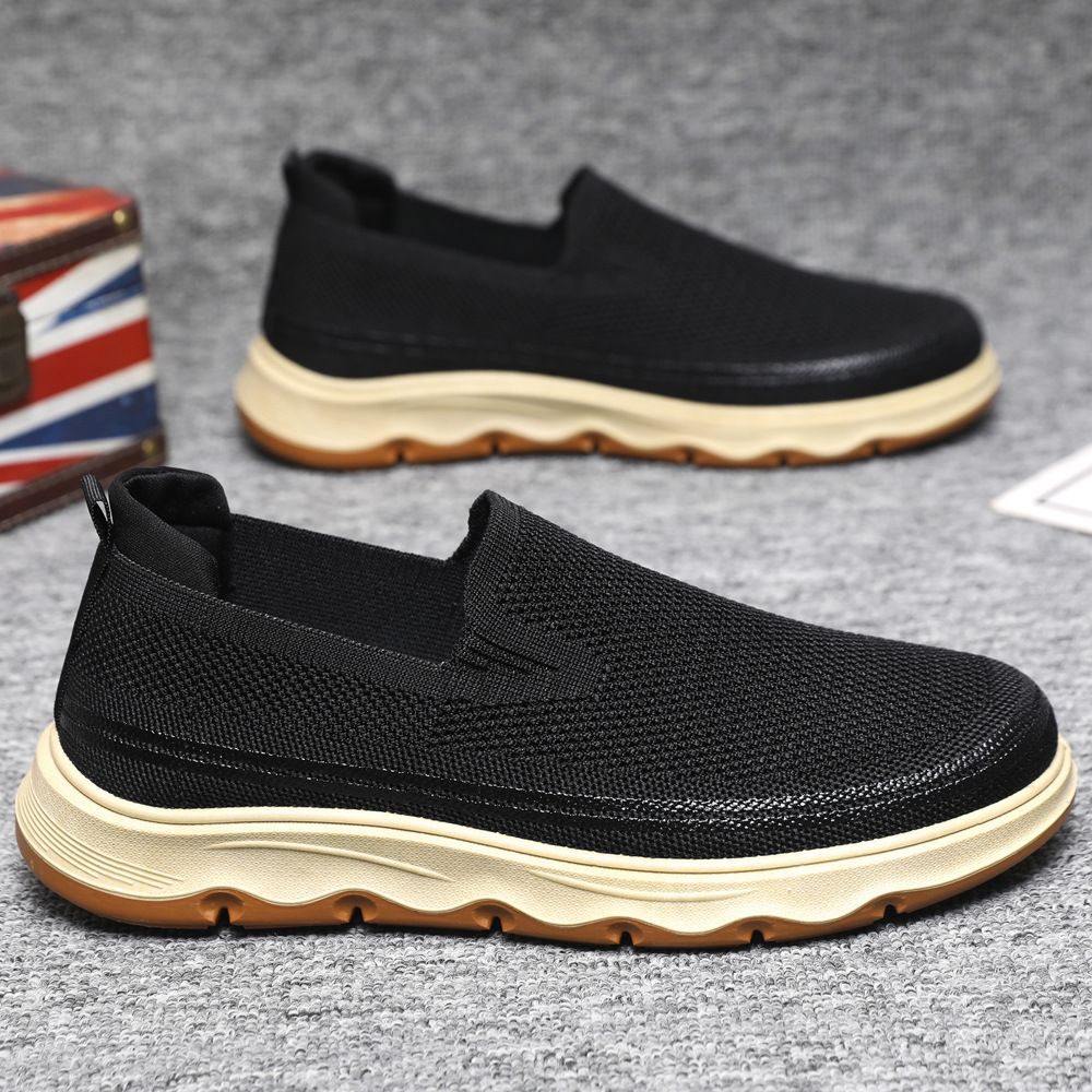 Euro Step Spring New Plus Size Trendy Men's Breathable Casual Comfortable Soft Sole Slip-On Lazy Shoes_vogvips.com