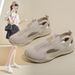 2025 Summer New Style Hollow Breathable Slip-On Lazy White Lightweight Casual Sports Mesh Women's Shoes_vogvips.com
