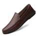 Spring Genuine Loafers Cowhide Slip-On Casual Handmade Youth One-Piece Men's Work Leather Shoes_vogvips.com
