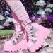ShoeVault Wedge Martin 2022 New Pink Thick Sole European And American Large Size Fashion Short Boots For Women_vogvips.com