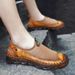 New Large Size Men's Cowhide Mesh Beef Tendon Sole Casual Bag Head Ultra-light Mesh Sandals_vogvips.com