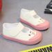 Girls' Casual Canvas Sneakers – Lightweight Low-Top Slip-On With Hook & Loop Strap (Beige, Cartoon Print, Soft Rubber Sole)_vogvips.com