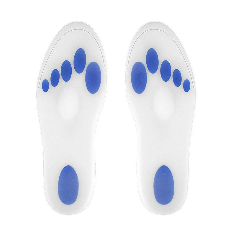 Milk white real silicone insole for men and women leisure cushioning soft foot heart pads running insole_vogvips.com