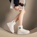 Women's Thick-soled Snow Boots, Loafers, Winter 2025, Lined With Fleece, Short-shaft Snow Boots, Cotton-padded, Anti-slip, Warm, Wearable Cotton Shoes_vogvips.com
