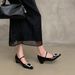 Cameido Rhinestone Square Buckle Mary Jane Shoes For Women With Inner Height In Spring_vogvips.com
