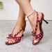 2026 Summer New Red Polka Dot High-Heeled For Women Bow Strap Thin Heel Open-Toe Sandals_vogvips.com