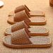 Summer Woven Rattan Strap Slipper For Home Use Sandals Women Portable Bamboo Sticks Weaving Slides Indoor Floor_vogvips.com