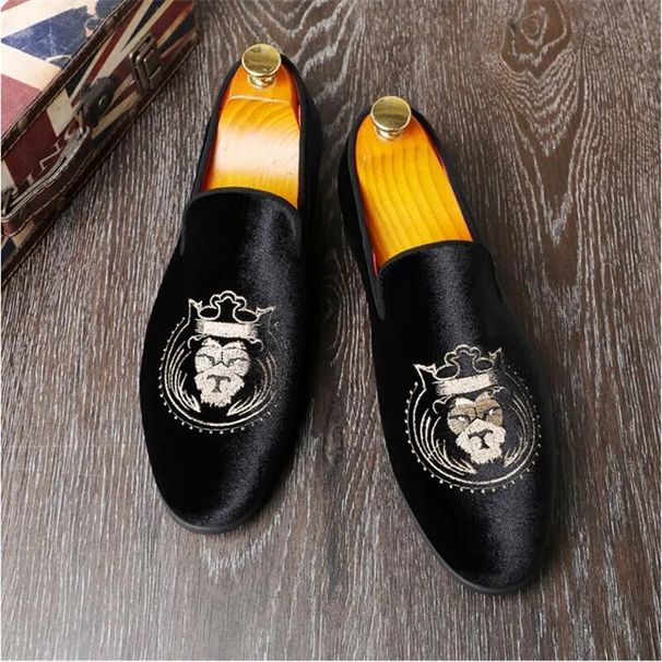 Men Fashion Embroidery Party Wedding Slip-on Loafers Moccasins Men's Casual Shoes Mens Light Comfortable Driving Outdoor Flats_vogvips.com