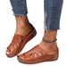 New Plus Size 2025 One-piece Outdoor Sandals Thick Soled Women's Slippers With Open Toed Bread And Butterfly Hollow Out_vogvips.com