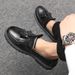 Unbeatable Quality Liusu Academy Style Loafers, Versatile Leather Men's Casual Shoes, One Foot Black Martin Shoes_vogvips.com