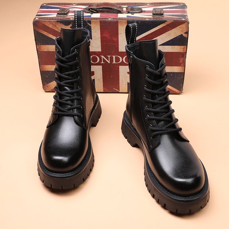 Martin Boots Men's 2025 New Style High-top Thick Sole Luxury Side Zipper Easy To Match._vogvips.com