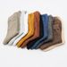 10 Pair Women's Bamboo Fiber Harajuku Retro Solid Color Casual Ladies Set Black Korean Style White Socks Wholesale_vogvips.com