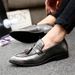 2025 New Spring And Autumn British Style Men's Shoes Tassel Patent Leather Loafers Fashion Trend Korean Version Slip-On_vogvips.com