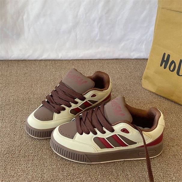 Women's Retro Platform Loafers Casual Street Style Fashion Trendy Harajuku Instagram Niche Sneakers For Students_vogvips.com