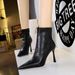 7922-2 Retro European And American Style Party Ultra High Heel Stiletto Pointed Toe Winter Side Zipper Short Women's_vogvips.com