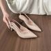 Burgundy Sexy Peep-Toe With Strap, Patent Leather Versatile Stiletto Heels, Open Back Pointed Toe Sandals For Women_vogvips.com