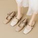Genuine Leather~French Mary Jane 2025 New Summer Soft Leather Low-heeled Shoes, Flat Loafers, Large Size Women's Shoes_vogvips.com