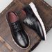 Large-size Men's Leather Shoes For Casual And Fashionable Wear, Breathable, With An English Style And Trendy, Versatile Design._vogvips.com