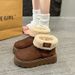 thick-soled Snow Boots Women's Fleece Thickened Warm Versatile Cotton Shoes Women's Fluffy Short Boots_vogvips.com