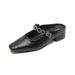Half Slip Sandals For Women French Style Chunky Heel Rhinestone Slip On Summer Outer Wear Closed Toe 6 Summer 958_vogvips.com