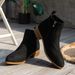 New Plus Size Women's Square Heel Suede Fashion With Side Zipper Short Boots For Women_vogvips.com