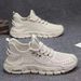 Men's Summer Casual Shoes Breathable Mesh Upper Trendy Hollow out Slip-On Single Shoes Solid Color Versatile Design_vogvips.com
