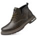 Men's Shoes Martin Boots Casual Medium Leather Boots Style High Top Tooling Boots Men's_vogvips.com