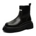 Couple Martin Boots Of The Same Style, Black Thick-soled Thick-heeled Fried Street Tooling Short Boots_vogvips.com