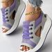 Women's Large Size Sandals For Women New Fashion Fish Mouth Sandals Lace Up Wedge Heel Rocking Bottom Sports Sandals_vogvips.com