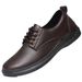Spring Summer Men's Work New Business Black Leather Chef Shoes Men Korean Style Versatile Thick Casual Sneakers_vogvips.com