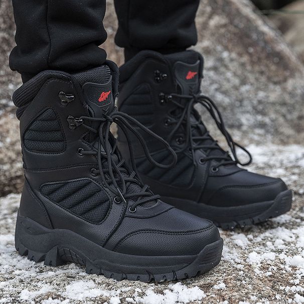 Men’s Shoes Tactical Shoes And Boots Splash Proof And Warm High Top Mountaineering Skiing Sports Training Boots High Top Combat Military Boots Men_vogvips.com